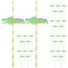 jojofuny 300pcs Cartoon Crocodile Paper Straws Straws for Parties Birthday Celebrations Juice and Milk Tea Drinks for Boys and Girls and Fun Events view 1