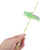 jojofuny 300pcs Cartoon Crocodile Paper Straws Straws for Parties Birthday Celebrations Juice and Milk Tea Drinks for Boys and Girls and Fun Events view 3
