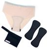 Shero FreeFlo High-Waist High-Cut Period Panties with 2 Replaceable Pads - Leakproof, Absorbent, Comfort-Fit Menstrual Underwear with Seamless Design, Pale Pink M, Includes Convenient Storage Bag view 1