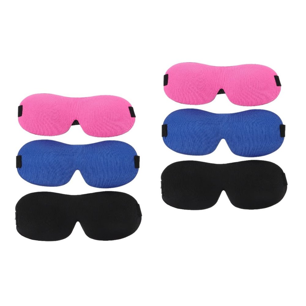 Healifty 6pcs Sleep Mask for Women Men Boys and Girls Mask Band Shading Blindfold Comfortable Material