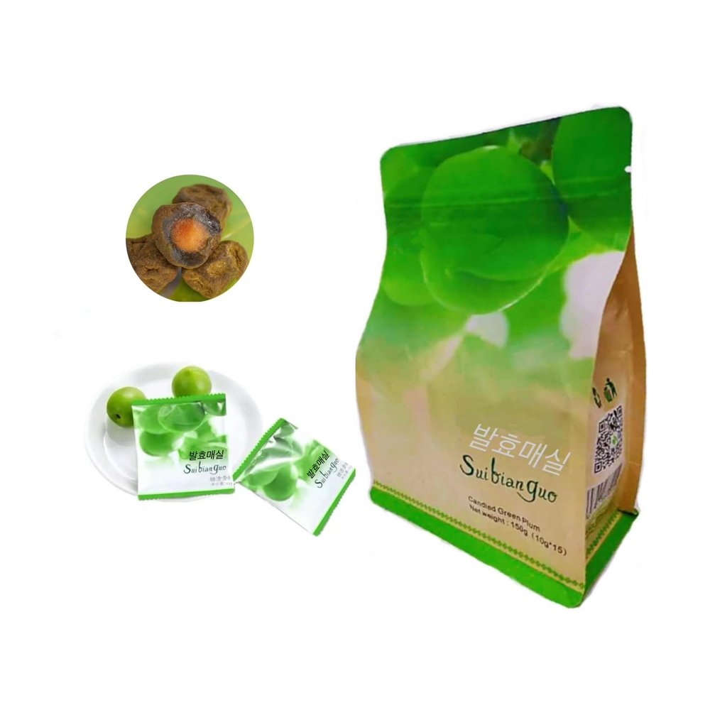Fermented Green Plum Apricot (30 Packs) | 12+ Month Natural Fermentation for Digestive Support & Gut Health | Rich in Probiotics & Antioxidants | Vegan, Gluten-Free, No Preservatives.
