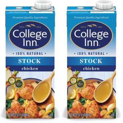 College Inn Chicken Stock, 32 Ounce (Pack of 2)