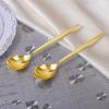 U-QE 180Pcs Gold Plastic Spoons, Disposable Heavy Duty Plastic Spoons, Heavyweight Plastic Spoons, Gold Plastic Silverware Perfect For Parties, Weddings and Other Daily Events view 3