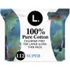 L. Ultra Thin Pads for Women, Super Absorbency, 100% Pure Cotton Top Layer, Unscented Pads with Wings, 56 CT view 1