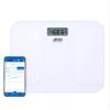 A&D Medical Digital Body Weight Scale, UC-356BLE Bluetooth Bathroom Weight Machine, UltraWide Platform and Large Display, Syncs with A&D App,550lb (249kg), Batteries Included, White view 1