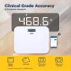 A&D Medical Digital Body Weight Scale, UC-356BLE Bluetooth Bathroom Weight Machine, UltraWide Platform and Large Display, Syncs with A&D App,550lb (249kg), Batteries Included, White view 4