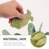 GLEAVI 2pcs Natural Jade Scraping Comb Head Care Massage Tool Gua Sha Combs for Scalp Hair Portable Face Body Massager view 2
