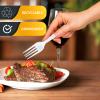 PAMI Heavy Weight Disposable Plastic Forks [200-Pack] - Bulk King Size Deluxe White Plastic Silverware For Parties, Weddings, Catering Food Stands, Takeaway- Heavy-Duty Single-Use Partyware Forks view 2