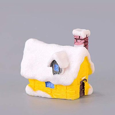 1PC Resina Ornamenti Figurine Neve casa in Miniatura Giardino Bonsai Decorazioni Micro Paesaggio Ornamento da Giardino Micro Miniature: FI190077-1
