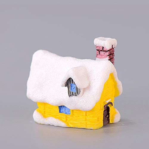 1PC Resina Ornamenti Figurine Neve casa in Miniatura Giardino Bonsai Decorazioni Micro Paesaggio Ornamento da Giardino Micro Miniature: FI190077-1