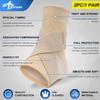 ABIRAM Ankle Brace for Women & Men, Ankle Compression Sleeve with Wrap, Foot Support Sleeve, Ankle Support for Sprained Ankle, Plantar Fasciitis Relief Socks, Achilles Tendonitis, Sports, M view 2