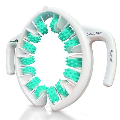 TESMED Cellulite Manual Massager Roller Made in Italy, Patented Cellulite Massage Tool, Fascia Blaster for Legs, Supports Lymphatic Drainage, Based on the CPM Convergent Pressure Method