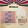 100 Pieces Patriotic Guest Napkins American Flag 3-Ply Disposable Paper Napkins 4th of July Hand Towel Decorative Dinner Napkin for Independence Day Kitchen Bathroom Party Tableware view 2