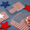 100 Pieces Patriotic Guest Napkins American Flag 3-Ply Disposable Paper Napkins 4th of July Hand Towel Decorative Dinner Napkin for Independence Day Kitchen Bathroom Party Tableware view 4