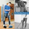 SONCAL Standing Dustpan and Broom Set with 52" Long Extendable Handle for Home, Indoor, Kitchen Room Office Lobby Floor Cleaning view 2