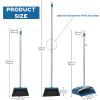 SONCAL Standing Dustpan and Broom Set with 52" Long Extendable Handle for Home, Indoor, Kitchen Room Office Lobby Floor Cleaning view 4