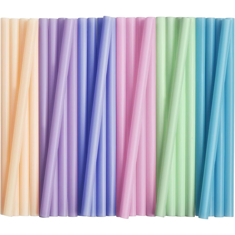 ALINK Jumbo Plastic Boba Straws, 8.5" L X 0.5" D Extra Wide Disposable Smoothie Straws, Large Milkshake Straw for Bubble Tea, Tapioca Pearls, Pack of 100