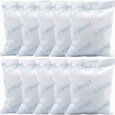 Wisesorb 10Pcs 100 Gram Silica Gel Packets, Dessicant Packs for Storage, Pure and Safe Desiccant, Moisture Absorber Silica Gel Beads Packs for Moisture Control