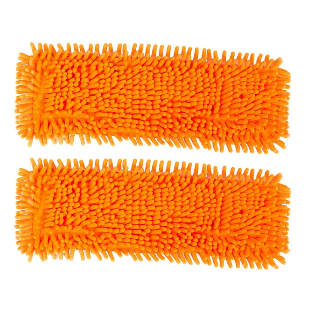 FOMIYES 2pcs Flat Mop Head Mops for Floor Cleaning Floor Scrubber Pads Cleaning Mop Pad Microfiber Mop Pads Mop Refill Replacement Heads Clean Mop Head Clamshell Cleaning Pad Wet and Dry