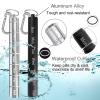 7 Days Pill Case,Portable Pill Box, 7 Days Weekly Medicine Box Aluminum Alloy Waterproof Keychain Pill Holder Case with Keychain and Carabiner for Supplements Pills Vitamins(Black), Metal Pill or view 4