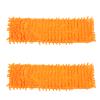 FOMIYES 2Pcs Mop Head Replacement Cloth, Soft Mop Refill Pads with Water Absorption, Reusable Mop Pads for Home Floor Cleaning (Orange) view 1