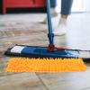 FOMIYES 2Pcs Mop Head Replacement Cloth, Soft Mop Refill Pads with Water Absorption, Reusable Mop Pads for Home Floor Cleaning (Orange) view 2