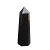 HXSCOO 100% Natural Black Obsidian Quartz Crystal Stone Point Single Terminated Hexagonal Wand Healing Home Decoration (Size : 5-6cm) view 1