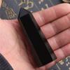 HXSCOO 100% Natural Black Obsidian Quartz Crystal Stone Point Single Terminated Hexagonal Wand Healing Home Decoration (Size : 5-6cm) view 2