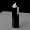 HXSCOO 100% Natural Black Obsidian Quartz Crystal Stone Point Single Terminated Hexagonal Wand Healing Home Decoration (Size : 5-6cm) view 3