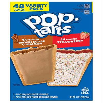 Kellogg's Pop Tarts Strawberry and Brown Sugar Variety Pack, 48 ct.