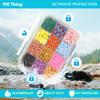 12 Compartment Large Pill Case with Airtight Seal - Silicone Gasket Waterproof Med Box with Medication Map (Clear, 1 Pack) view 2