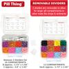 12 Compartment Large Pill Case with Airtight Seal - Silicone Gasket Waterproof Med Box with Medication Map (Clear, 1 Pack) view 4