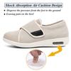 W&LESVAGO Women's Wide Width Diabetic Walking Shoes with Adjustable Closures,Non-Slip Lightweight Sneakers with Classic Air Cushion for Diabetic Edema Plantar Fasciitis(9.5#, Beige) view 4