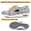 W&LESVAGO Women's Wide Width Diabetic Walking Shoes with Adjustable Closures,Non-Slip Lightweight Sneakers with Classic Air Cushion for Diabetic Edema Plantar Fasciitis(10.5#, Mix Knit Grey) view 3