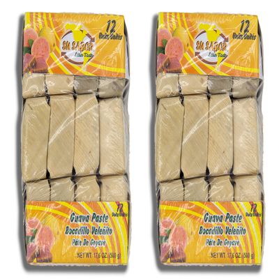 Two Bocadillo Velenito Bundle - Includes Two Packs 24 Total Individually wrapped Guava Paste Velenito Su Sabor - Bocadillos Colombianos Despensa Colombiana Bundle (Pack of 2 Bocadillos, 12 Units each)