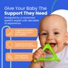 Beckman Oral Motor Tri Chew - Child Oral Motor Tool, Chewy Tubes for Sensory Kids, Autism Chew Tools, Stimulates Gums, Tongue & Lips, Triangular Grip, Dishwasher Safe, Firm Green Teether view 2