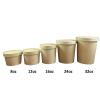 DHG PROFESSIONAL 250 Sets Kraft Paper Food Containers With Vented Lids, To Go Hot Soup Bowls, Disposable Ice Cream Cups - Kraft view 3