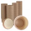 DHG PROFESSIONAL 250 Sets Kraft Paper Food Containers With Vented Lids, To Go Hot Soup Bowls, Disposable Ice Cream Cups - Kraft view 1