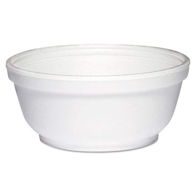 DART DCC 8B20 Foam Bowls, 8 Ounces, White, Round, 50 Per Pack, 20 Packs