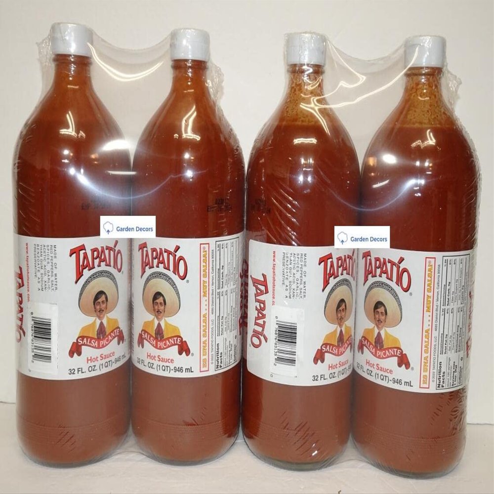 Tapatio Salsa Picante Hot Sauce 32fl oz 946ml (Four Bottles)