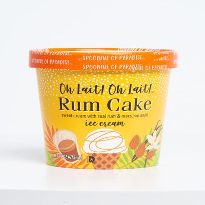 Oh Lait! Oh Lait! Haitian Ice Cream RUM CAKE ICE CREAM (PACK OF 4)