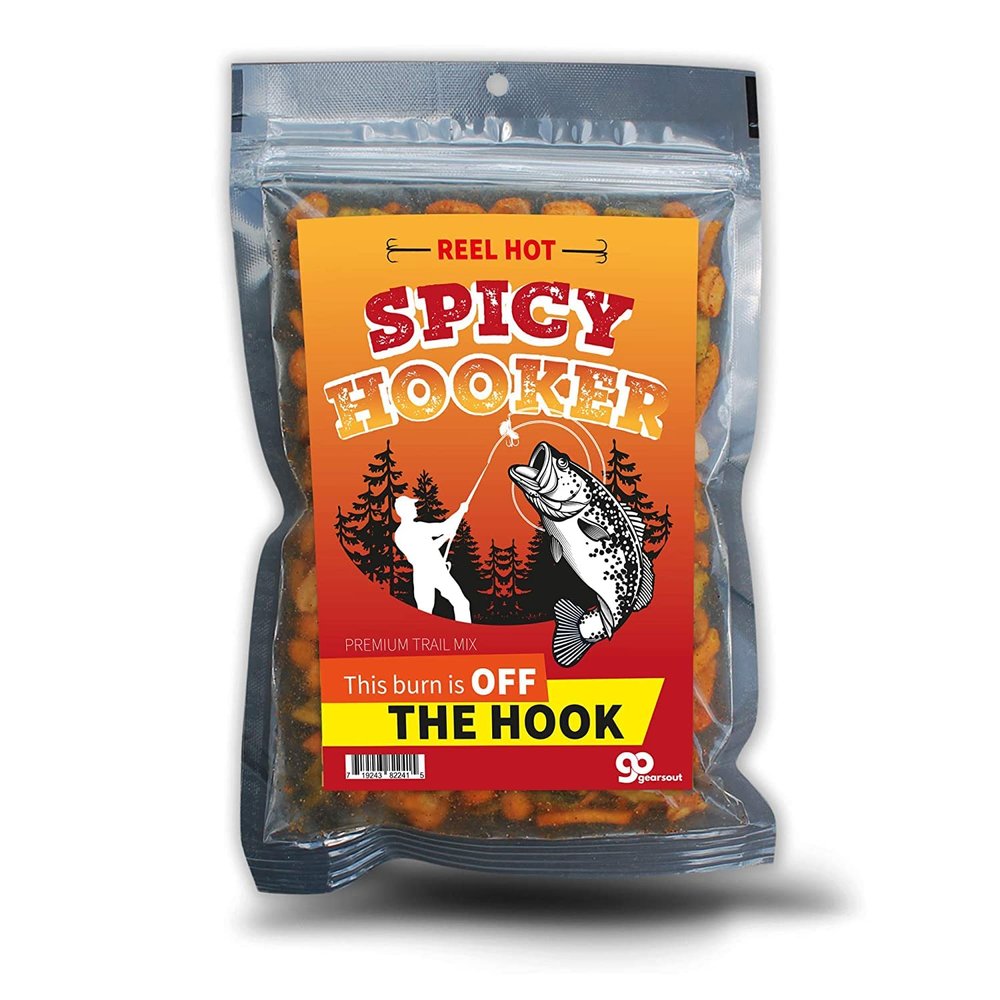 Funny Trail Mix Gift Ideas - Hilarious Stocking Stuffers for Men Food - Spicy Gifts for Men - Funny Foods Gifts - Gourmet Basket Ideas Novelty Christmas Gag Gifts for Adults Teenagers (Fisherman)