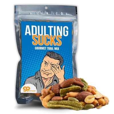 Funny Trail Mix Gift Ideas - Hilarious Stocking Stuffers for Men Food - Spicy Gifts for Men - Funny Foods Gifts - Gourmet Basket Ideas Care Packages Novelty Christmas Gag Gifts for Adults Teenagers Boys Girls Husbands Friends Coworker (Adulting)