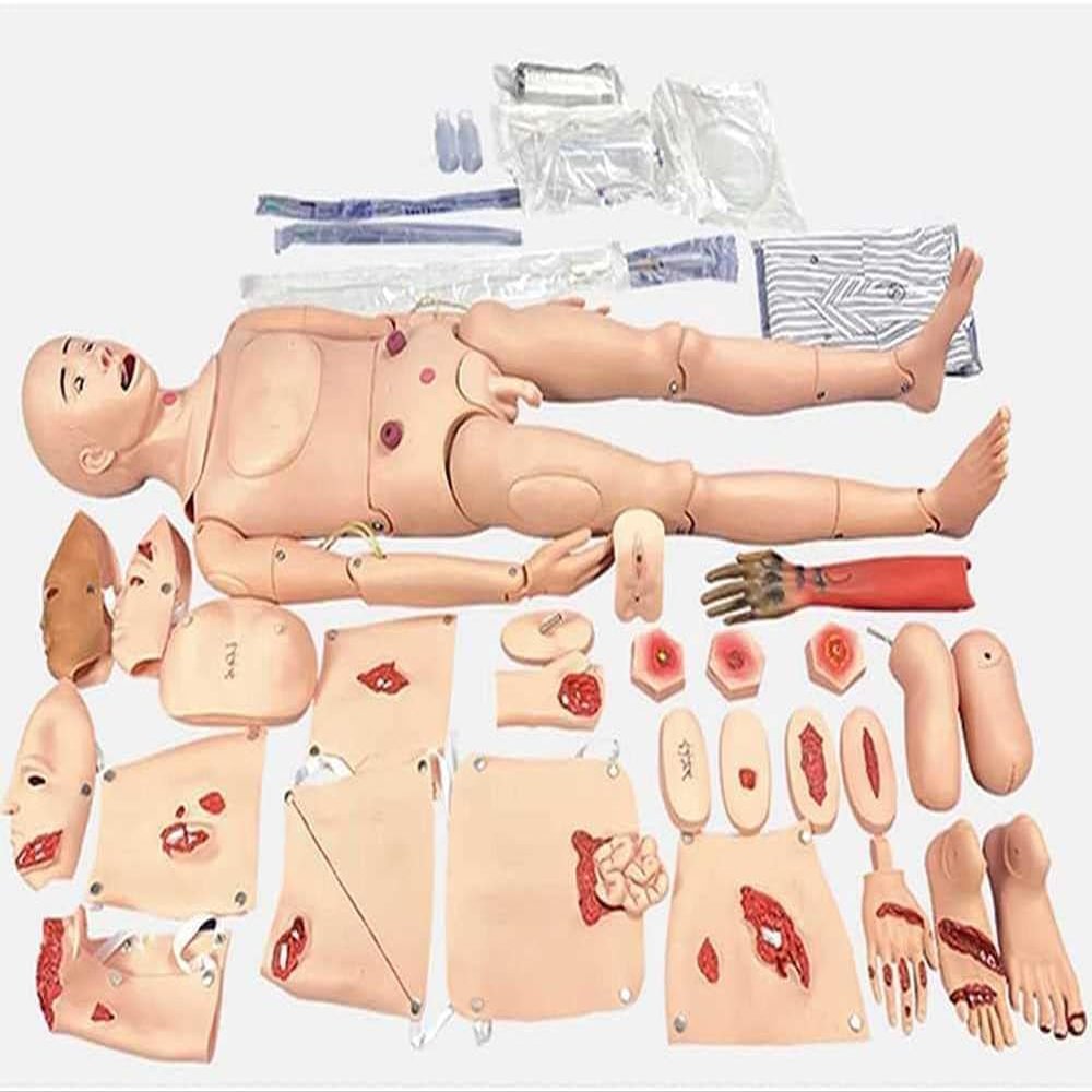 160cm Life Size Human Manikin Full Body Patient Care Simulator First Aid Trauma Care Manikin for Nursing Medical Training Teaching