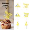 18pcs Gold Glitter 6 Months Dessert Cupcake Topper Cheer to 1/2 Way to One Theme Decor Supplies Baby Shower Boys Girls Happy Half Birthday Party Decorations view 2