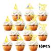 18pcs Gold Glitter 6 Months Dessert Cupcake Topper Cheer to 1/2 Way to One Theme Decor Supplies Baby Shower Boys Girls Happy Half Birthday Party Decorations view 3
