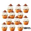18pcs Gold Glitter Volcano Dessert Cupcake Topper Volcanic Eruption Dinosaur Earth's Mass Object Theme Baby Shower Girls Boys Happy Birthday Party Decor Supplies Decorations view 3
