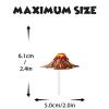18pcs Gold Glitter Volcano Dessert Cupcake Topper Volcanic Eruption Dinosaur Earth's Mass Object Theme Baby Shower Girls Boys Happy Birthday Party Decor Supplies Decorations view 4