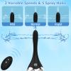 Automatic Electric Enema Bulb with 3 Speeds, Silicone Enema Anal Douche Cleaner for Men Women Colon Cleansing, Remote Control Reusable Enema Kit Cleaner Anti-Backflow Douche for Easy Cleaning 15oz view 3