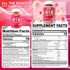 Methyl B12 Gummies 5000 mcg 10000 mcg w/L-Methylfolate, B6, D3 Vitamin C, Lion's Mane Mushroom, L-Theanine, CoQ10, Extra Strength Vitamin B12 Gummies Supplement - Energy, Focus, Brain & Immunity 1Pack view 2